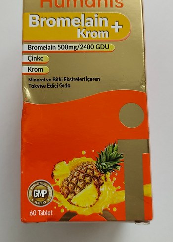 Humanis Bromelain+ Krom 60 Tablet - Görsel 2