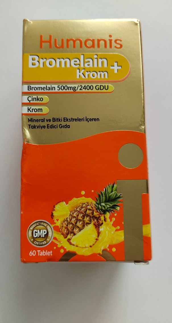 Humanis Bromelain+ Krom 60 Tablet - Görsel 2