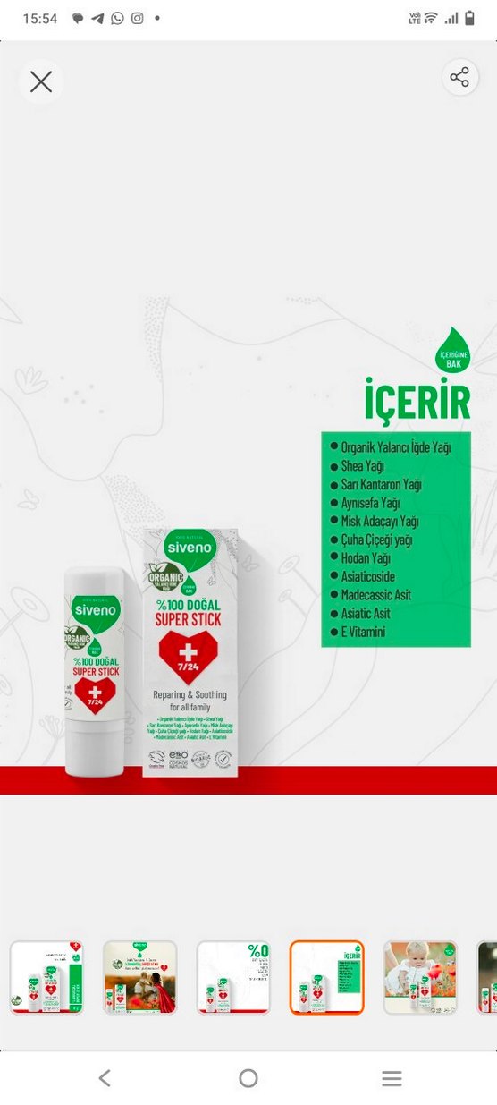 Siveno %100 Doğal Organik süper stick - Görsel 4