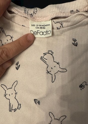 Bebek Kız Uzun Kollu Beyaz Takım - Görsel 2