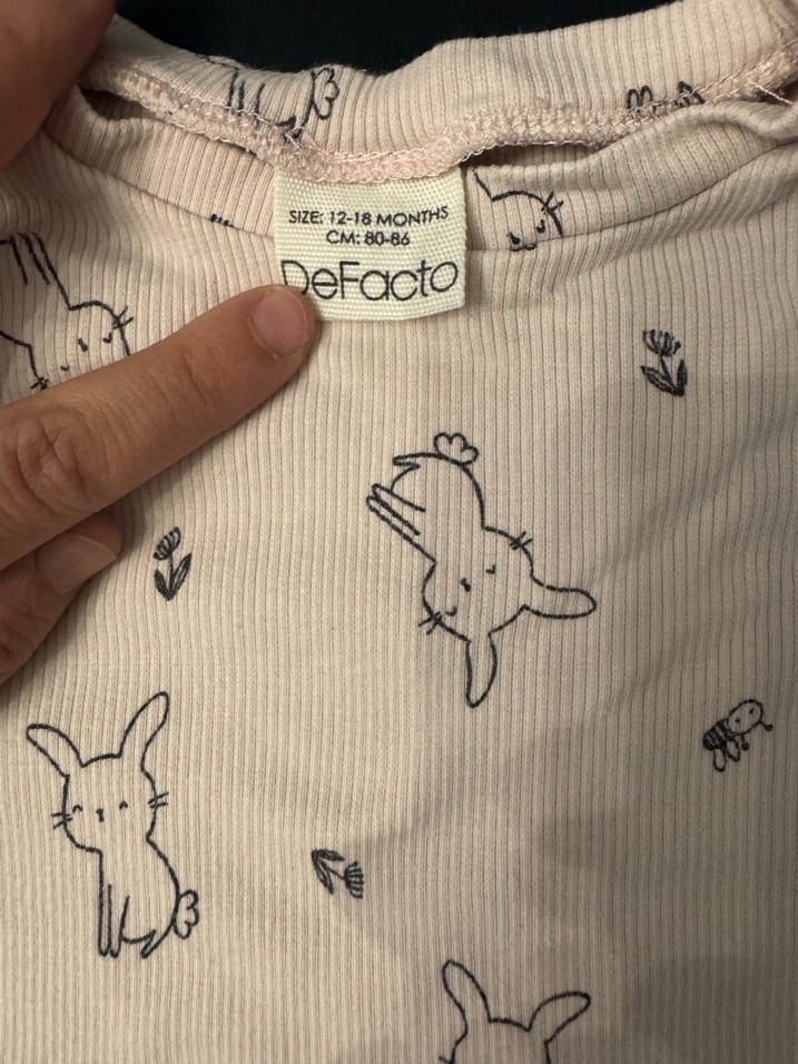 Bebek Kız Uzun Kollu Beyaz Takım - Görsel 2