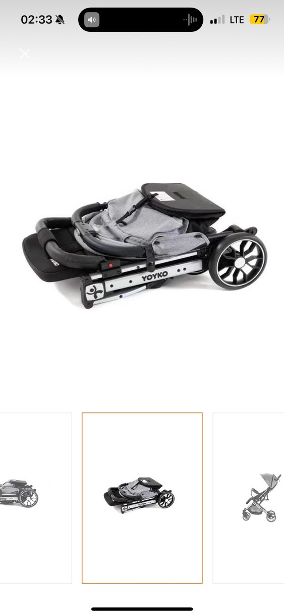 Yoyko Quantum Gri Bebek Arabası ve Oto Koltuğu - Görsel 5