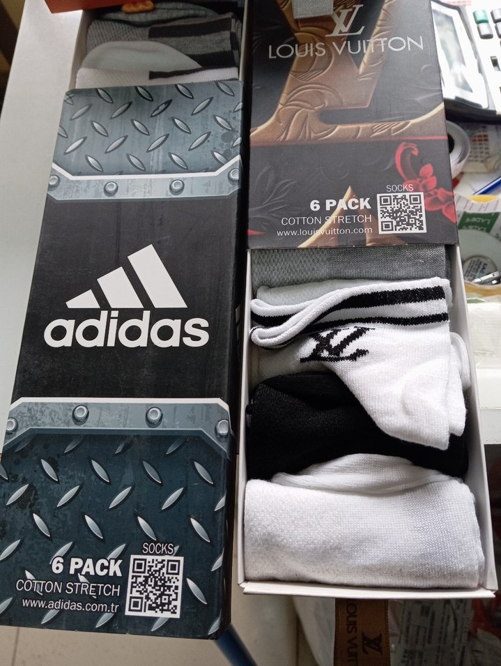 Adidas, Nike, Puma, Louis Vuitton çorap - Görsel 2