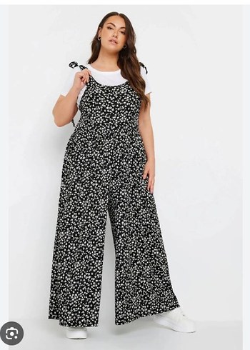 Bağcıklı Askılı Siyah Midi Tulum - Görsel 2