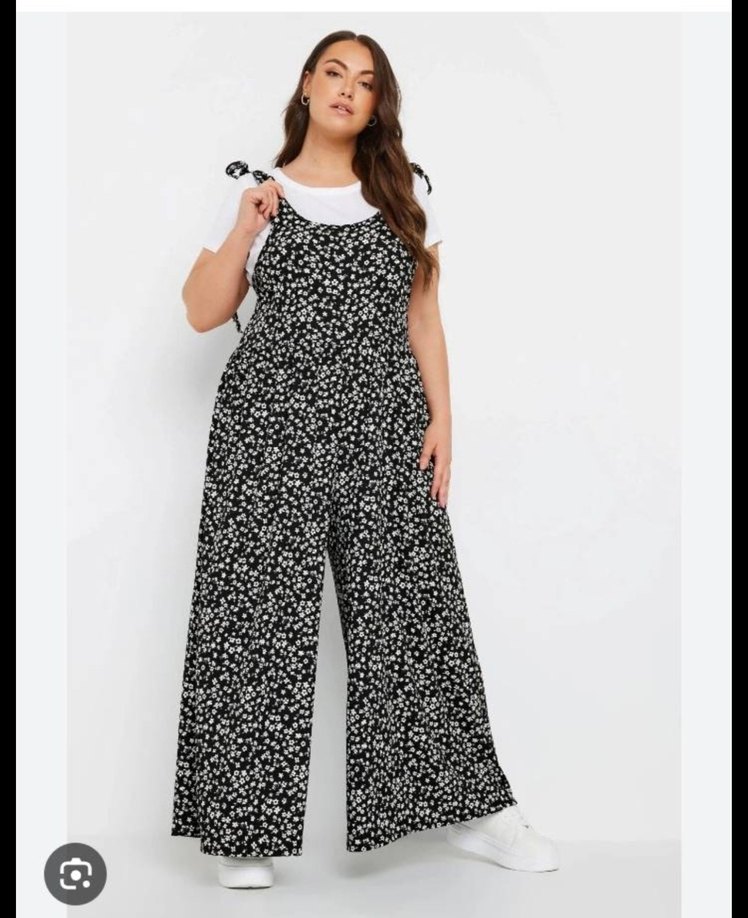 Bağcıklı Askılı Siyah Midi Tulum - Görsel 2