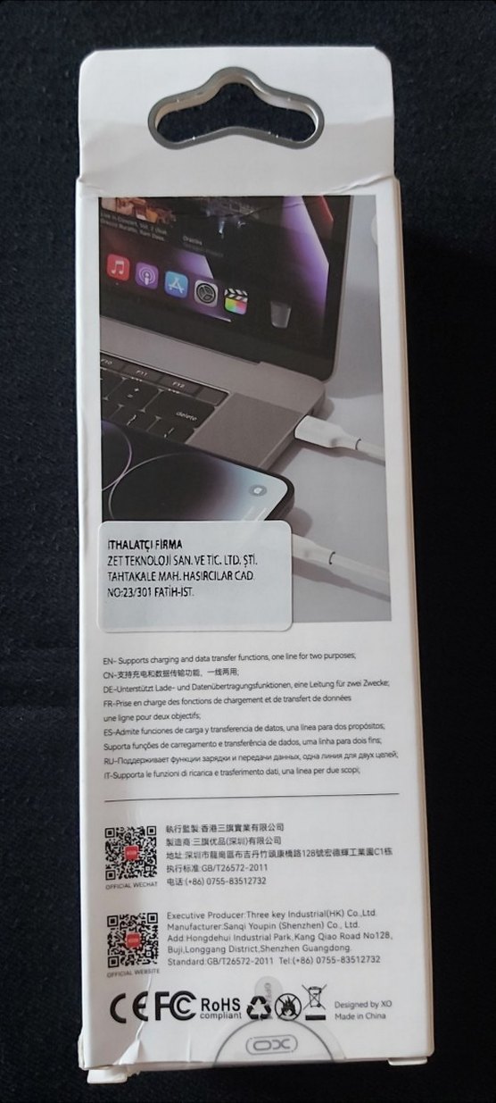 Orjinal 3A Yüksek Hızlı Şarj Destekli Beyaz USB Kablosu - Görsel 4