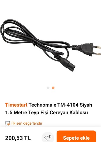 TECHNDMAX Siyah Güç Kablosu - Görsel 6