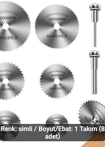 8 PARÇALI ÇELİK TESTERE BIÇAKLARI - Görsel 3