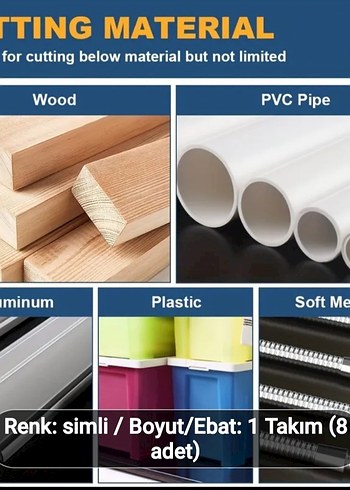 8 PARÇALI ÇELİK TESTERE BIÇAKLARI - Görsel 9