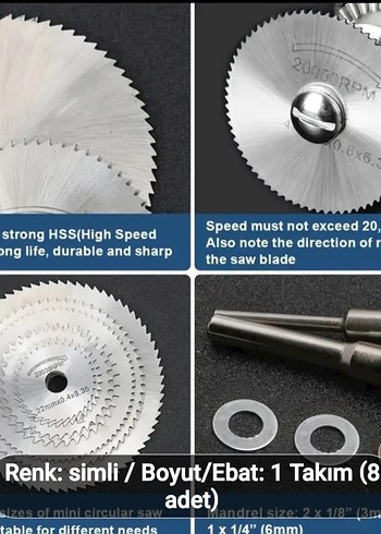 8 PARÇALI ÇELİK TESTERE BIÇAKLARI - Görsel 5