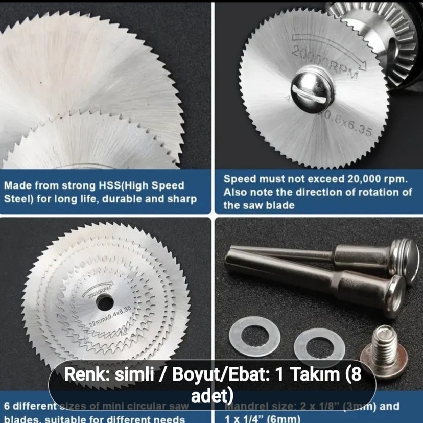 8 PARÇALI ÇELİK TESTERE BIÇAKLARI - Görsel 5