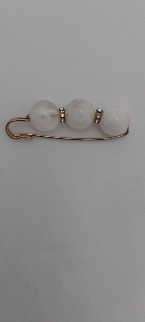 TAŞLI İNCİLİ BROŞ ve 2 Ad.TAŞLI YÜZÜK - Görsel 5