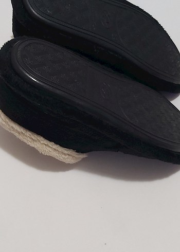 ÜNİSEX SİYAH,İÇİ YÜNLÜ EV AYAKKABISI - Görsel 11