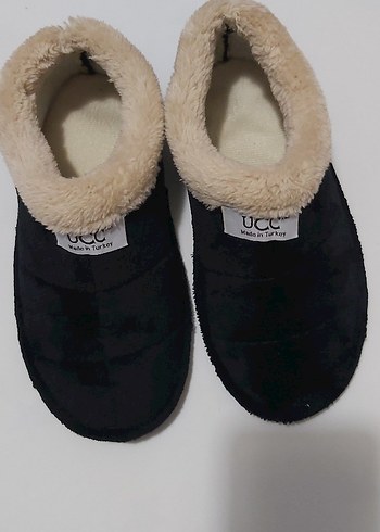 ÜNİSEX SİYAH,İÇİ YÜNLÜ EV AYAKKABISI - Görsel 7