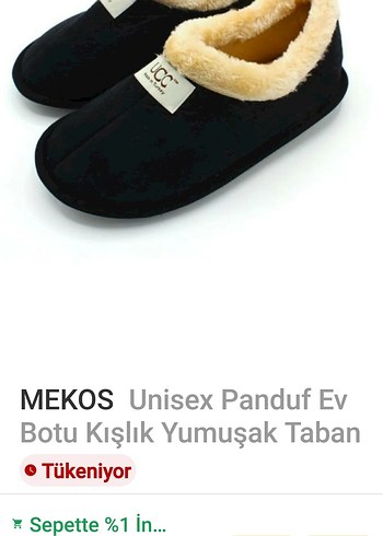 ÜNİSEX SİYAH,İÇİ YÜNLÜ EV AYAKKABISI - Görsel 12