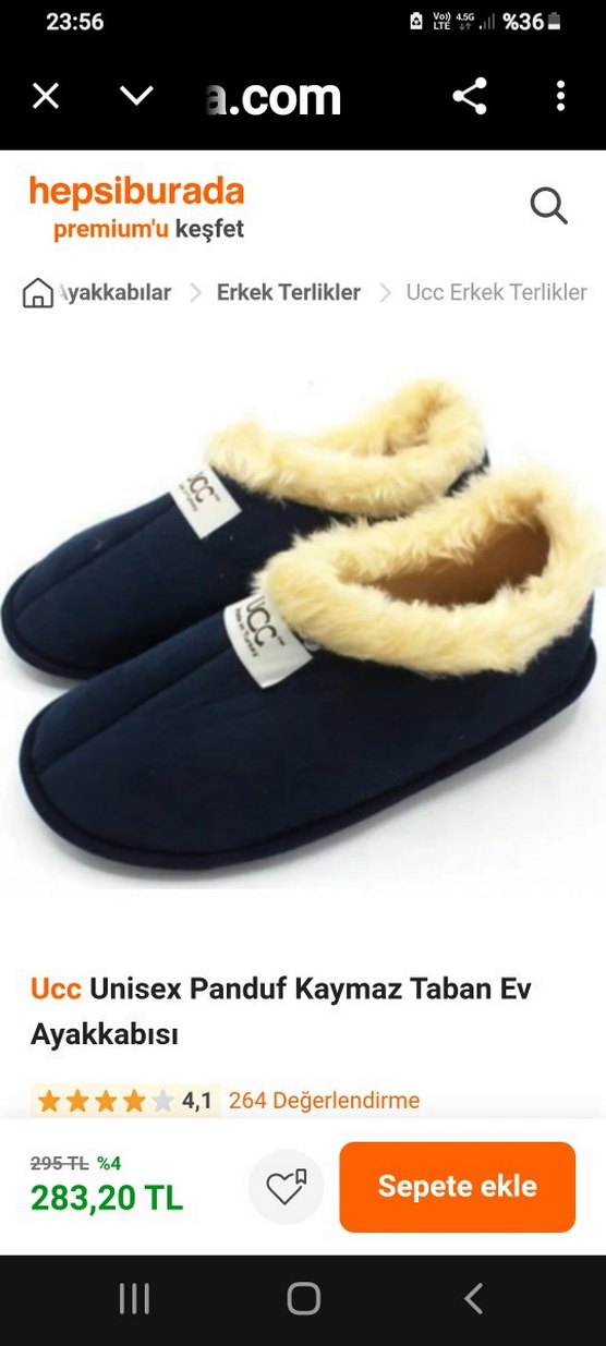 ÜNİSEX SİYAH,İÇİ YÜNLÜ EV AYAKKABISI - Görsel 4