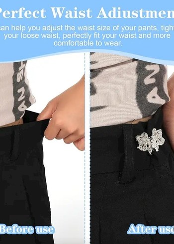 3 Adet TAŞLI KELEBEK BROŞ ve BEL DARALTMA SETİ - Görsel 4