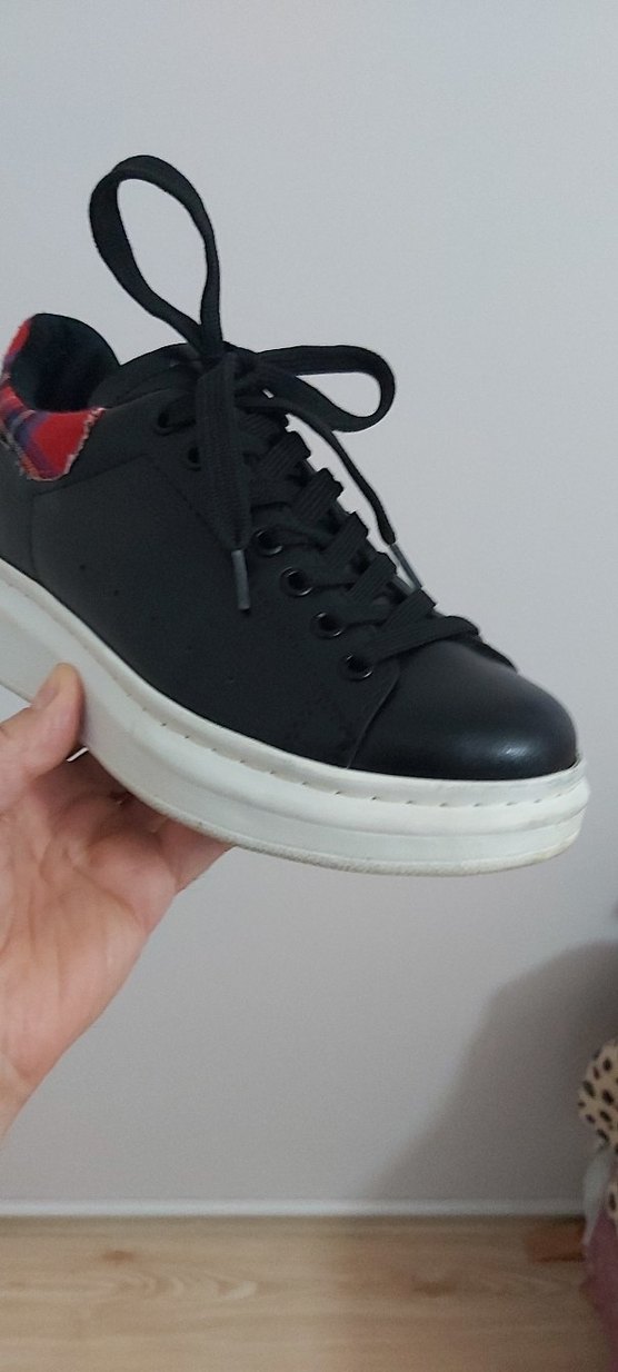 KUMAŞ DESENLİ BAYAN AYAKKABISI - Görsel 2