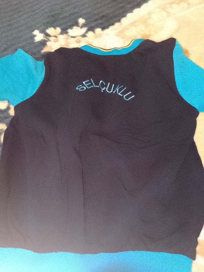 Çocuk Mavi Sweatshirt afyon Selçuklu ilkokulu ceketi yepyeni - Görsel 2