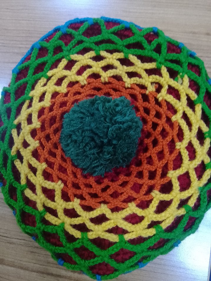 Renkli Örgü Kadın Bere(el örgüsü) - Görsel 5