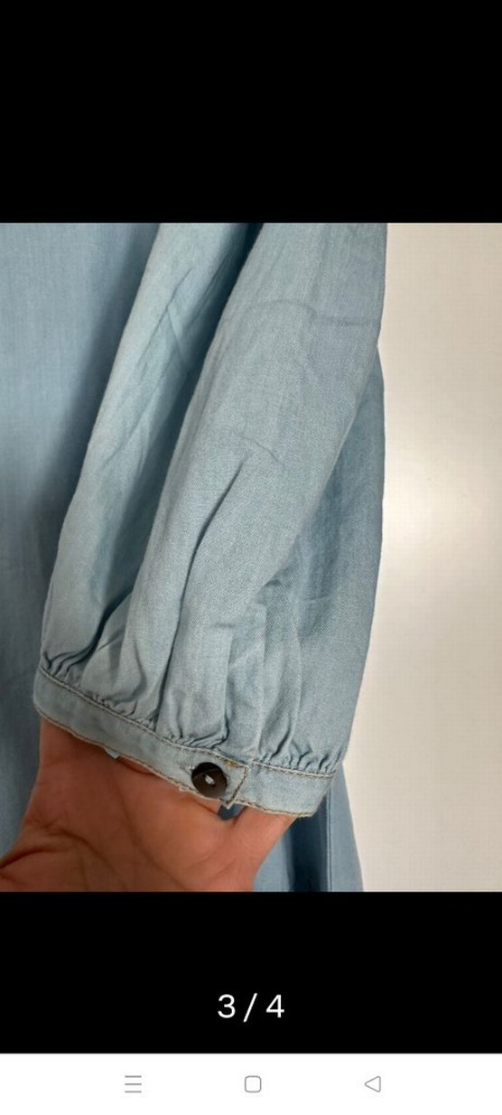 Uzun Denim Bohem Elbise - Görsel 3