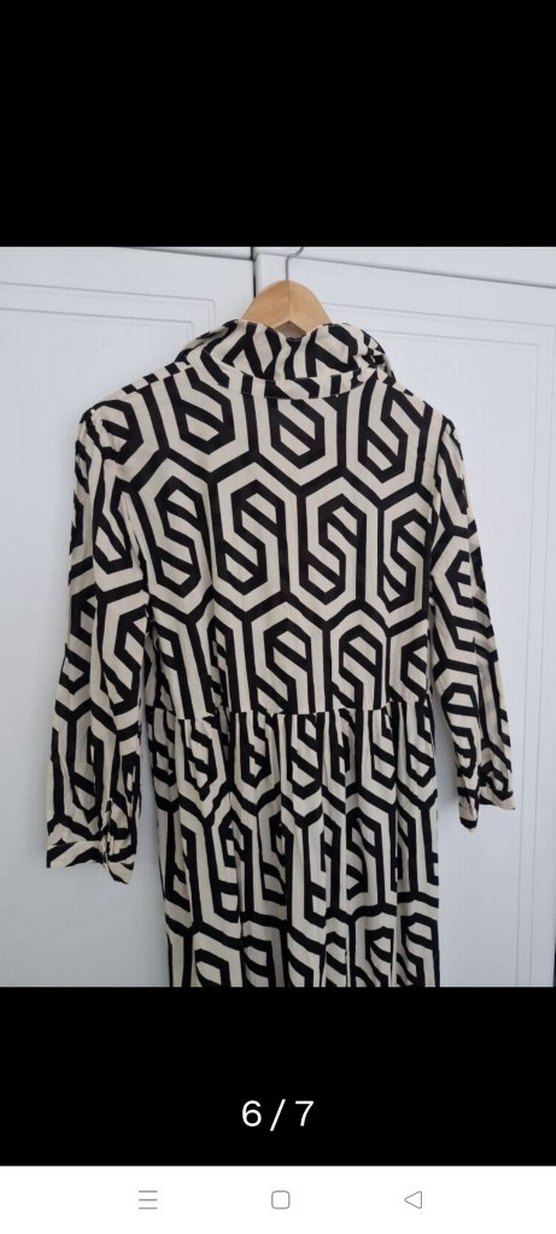 Zebra Desenli Uzun Salaş Elbise - Görsel 4