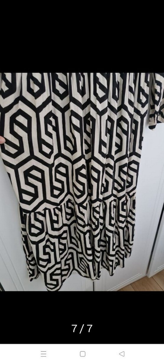 Zebra Desenli Uzun Salaş Elbise - Görsel 3