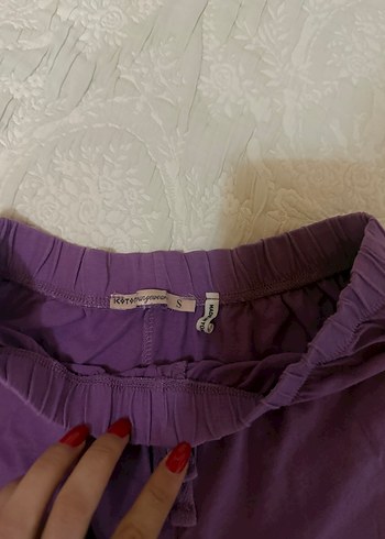 s Beden Mor Kadın Mini Şort Rahat Kesim