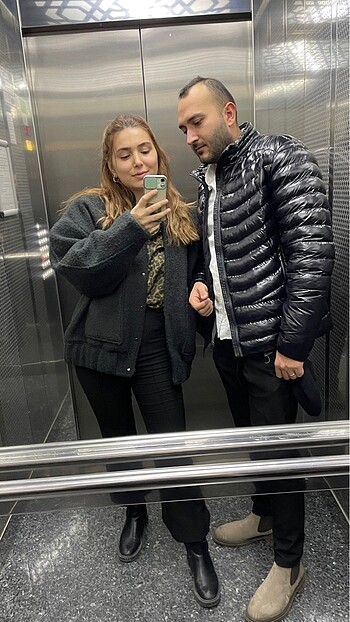 l Beden siyah Renk Avva mont ceket