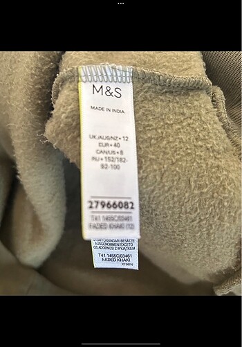 m Beden haki Renk Marks&Spencer sweatsirt