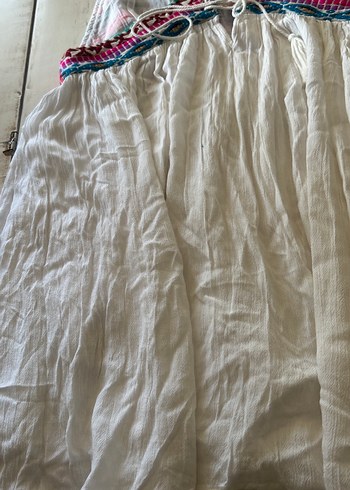 Nakışlı Bohem plaj elbisesi - Görsel 7