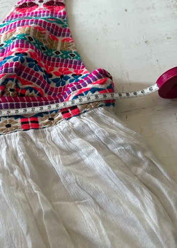 Nakışlı Bohem plaj elbisesi - Görsel 4