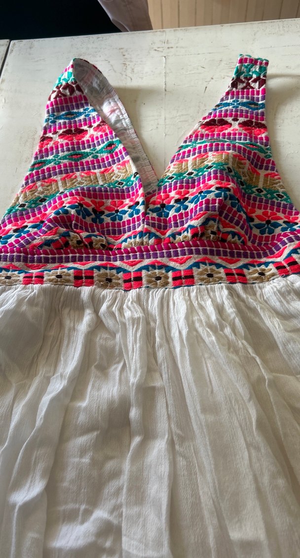 Nakışlı Bohem plaj elbisesi - Görsel 3