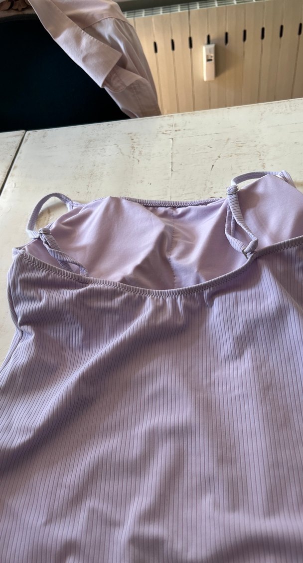 Pastel Mor İnce Askılı Kadın Mayo - Görsel 5