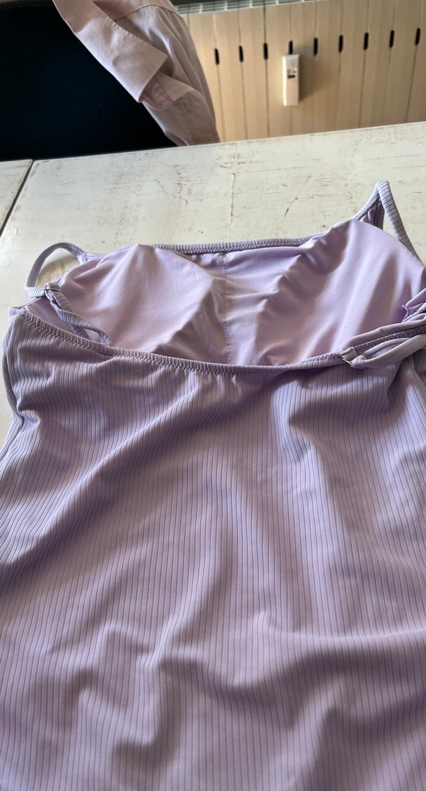 Pastel Mor İnce Askılı Kadın Mayo - Görsel 3