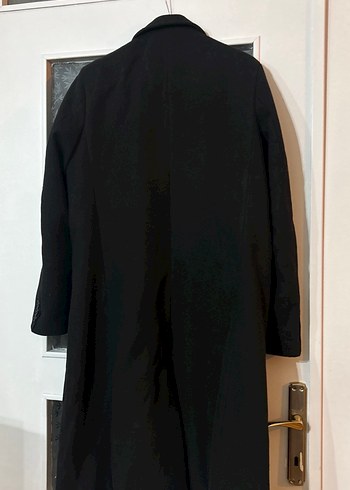 Düğmeli Siyah Erkek Midi Kaban - Görsel 3