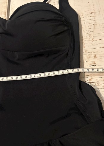 Siyah Pilili Midi Gotik Kadın Mayo - Görsel 4