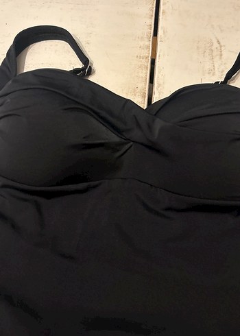 Siyah Pilili Midi Gotik Kadın Mayo - Görsel 3