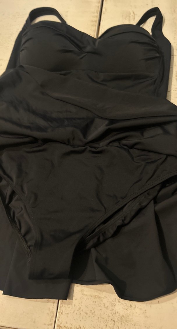 Siyah Pilili Midi Gotik Kadın Mayo - Görsel 2