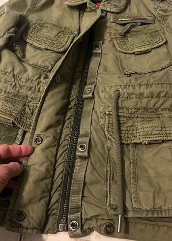 Geniş Kesim Kamuflaj Desenli Keten Erkek Ceket - Görsel 5