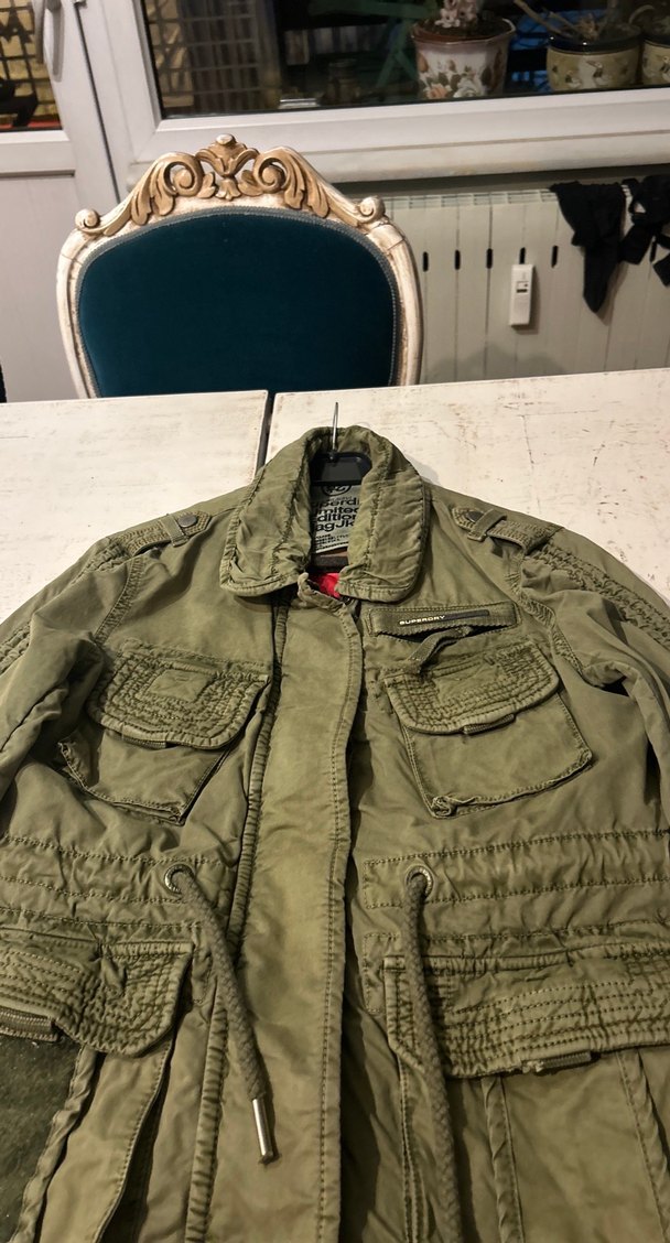 Geniş Kesim Kamuflaj Desenli Keten Erkek Ceket - Görsel 2