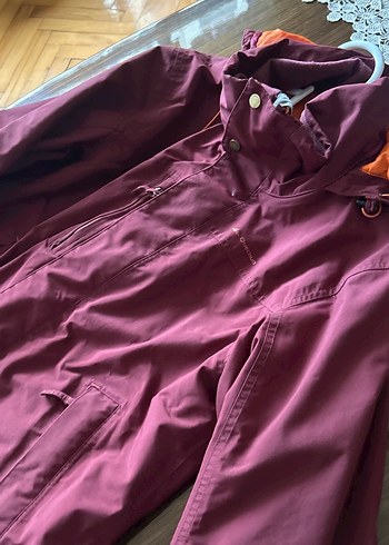 Bordo Fermuarlı Erkek Yağmurluk - Görsel 4