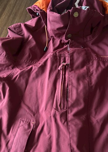 Bordo Fermuarlı Erkek Yağmurluk - Görsel 7