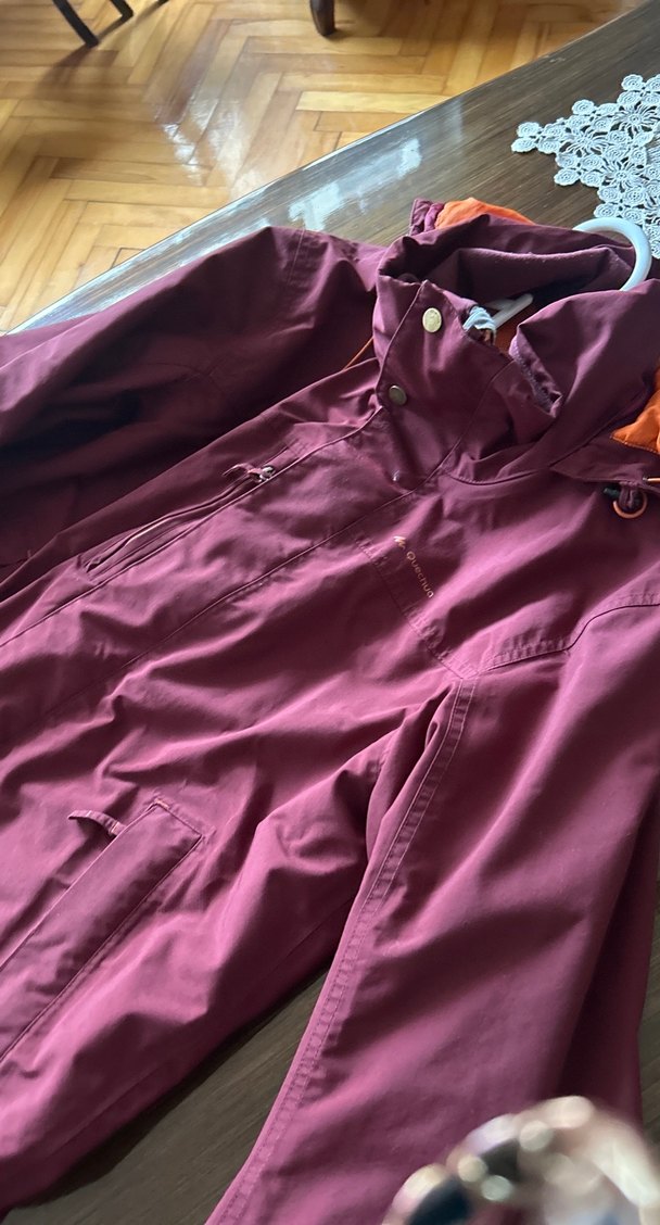 Bordo Fermuarlı Erkek Yağmurluk - Görsel 4