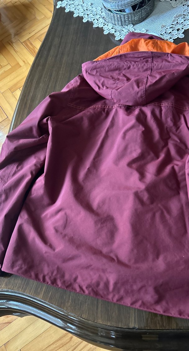 Bordo Fermuarlı Erkek Yağmurluk - Görsel 2