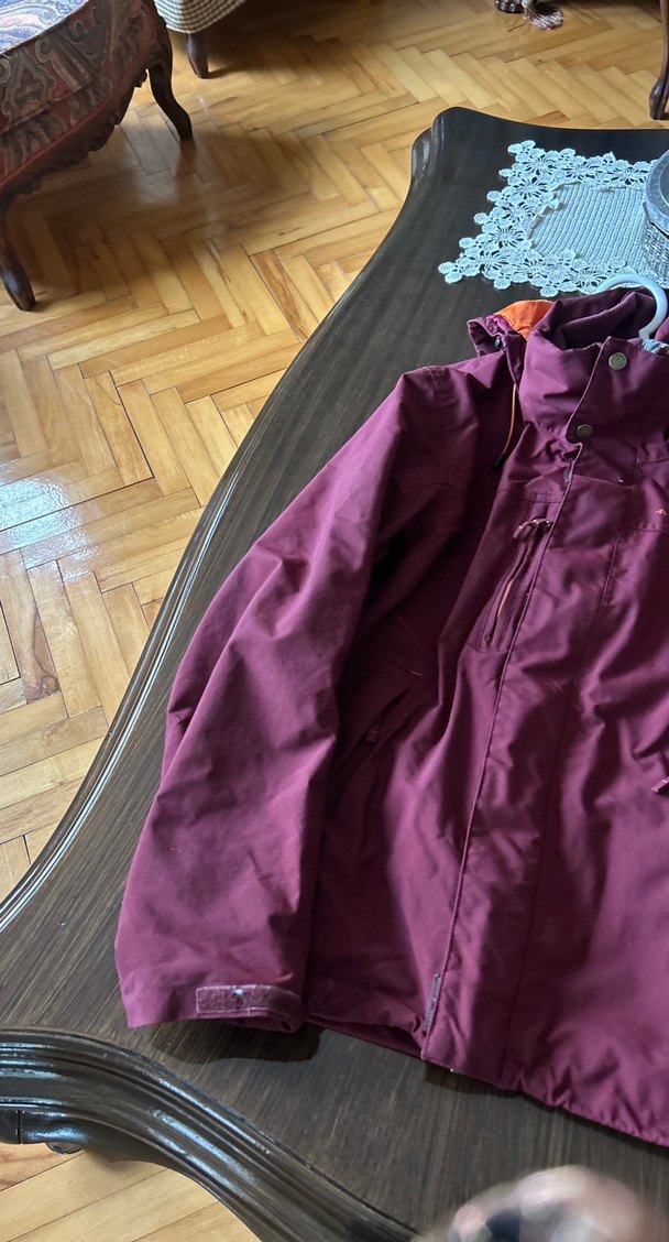 Bordo Fermuarlı Erkek Yağmurluk - Görsel 3