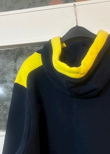 Sarı lacivertKapüşonlu Fenerbahçe Sweatshirt - Görsel 6