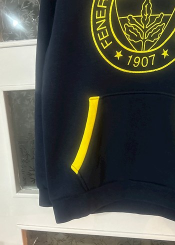 Sarı lacivertKapüşonlu Fenerbahçe Sweatshirt - Görsel 3