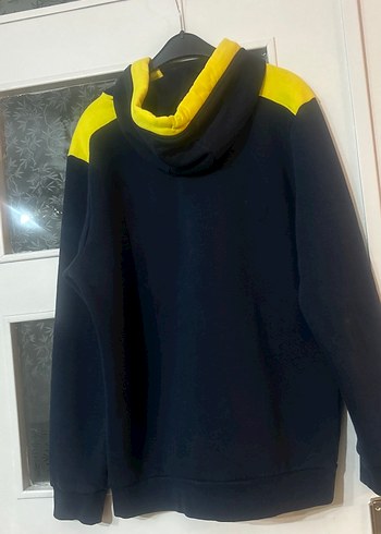 Sarı lacivertKapüşonlu Fenerbahçe Sweatshirt - Görsel 5