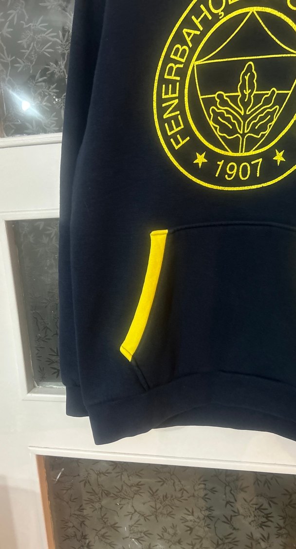 Sarı lacivertKapüşonlu Fenerbahçe Sweatshirt - Görsel 3